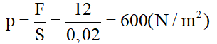 Phương pháp tính Áp lực, áp suất cực hay có lời giải